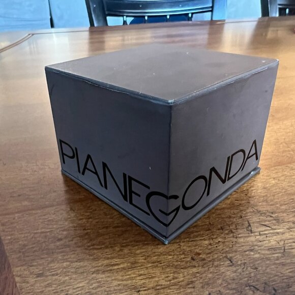 PIANEGONDA Earrings Sterling Chain Drop with Gold Dangle - Picture 2 of 6